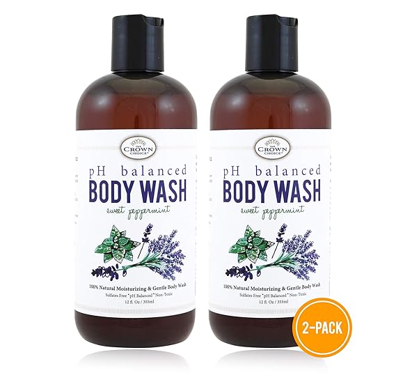 100 Natural Vegan Liquid Bath Soap (2 PK), pH Balanced