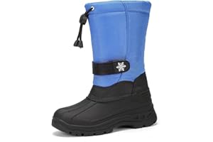 koppu Boys Girls Snow Boots Kids' Waterproof Snow Boots for Winter Slip Resistant Cold Weather Shoes