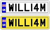 Paradise Print 2x Kids Number Plates Self Adhesive 140x35mm view 4