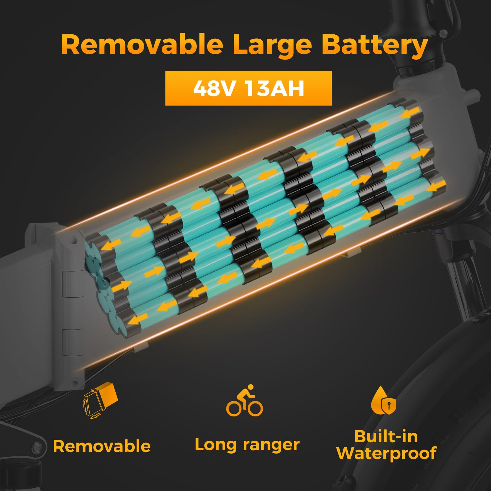 Jasion X-Hunter Electric Bike for Adults,1400W Peak Motor 70+ Miles 30MPH Foldable Ebike,624WH Removable Battery,20’’*4 Fat Tire Full Suspension Bicycle for Commute,Snow,Mountain with 7-Speed