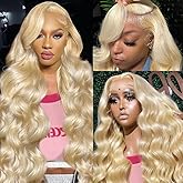 SEMANK 613 13x6 Lace Front Wig Human Hair 26 Inch Blonde Wig Human Hair 200% Density Body Wave Lace Front Wigs Pre Plucked 613 Lace Front Wig Blonde HD Lace Frontal Wig