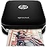 HP Sprocket Portable Photo Printer, print social media photos on 2x3 sticky-backed paper - black (X7N08A)