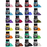 Luckymica Mica Powder, 24 Colors Pearlescent Pigment Powder for Epoxy Resin, 240g Pearl Pigment Set​​ for Soap Making, Bath Bomb, Candle Making, Art Crafts, Lip Gloss, Nail Polish, Dye