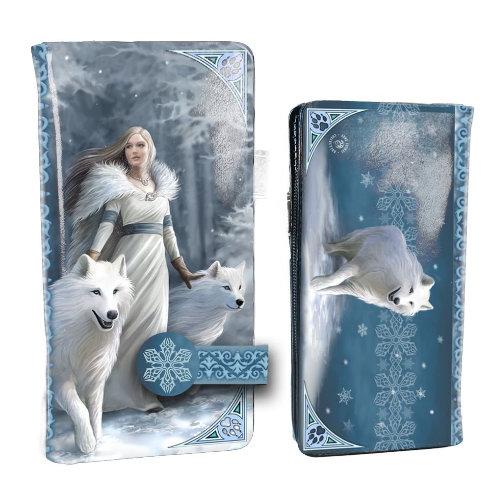 Nemesis Now Winter Guardians Anne Stokes Embossed Purse 18.5cm Blue, PU