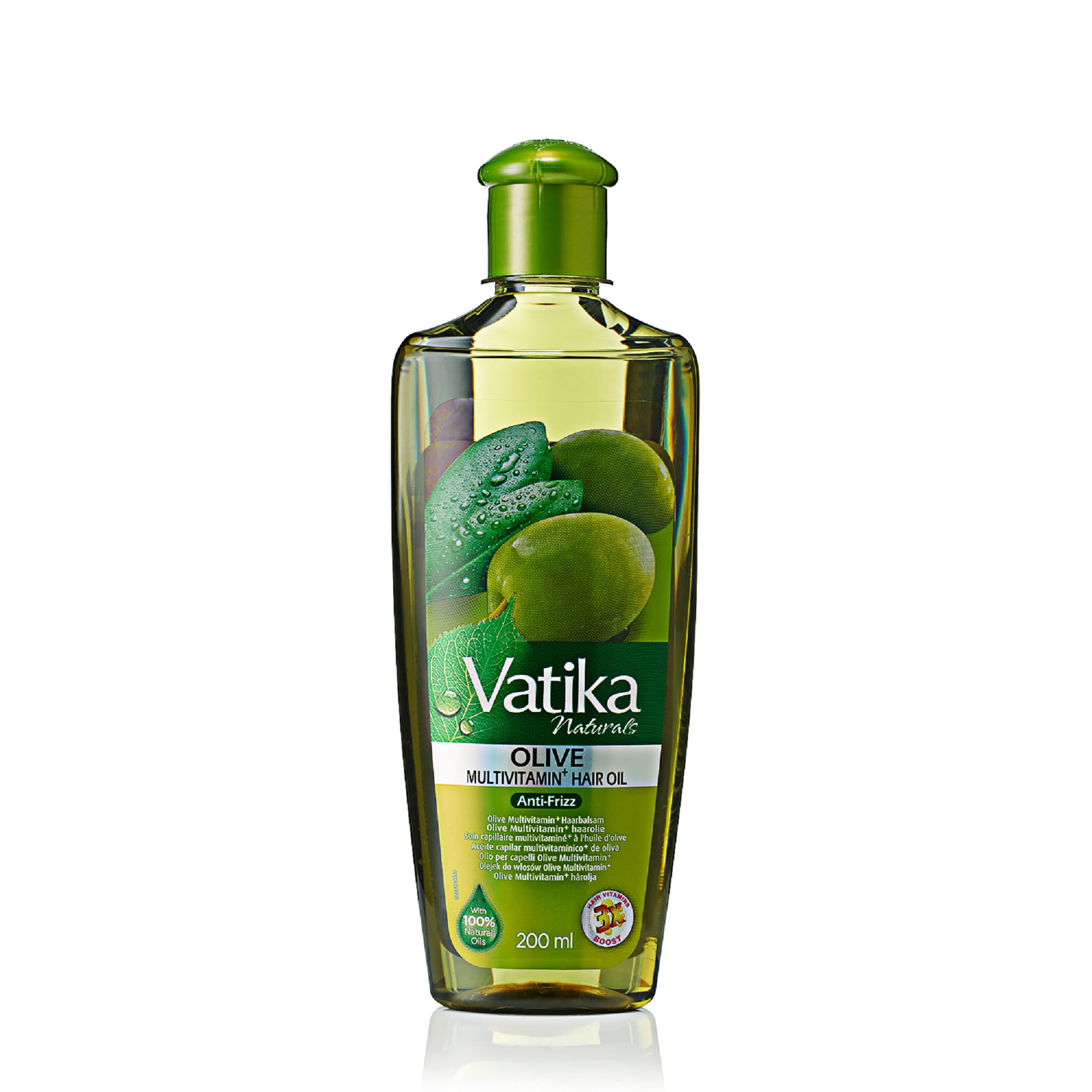 Vatika Naturals Olive Enriched Hair Oil - 200 ml | Nourishes & Protects |100% Natural Oils | Enriched With Almond & Vitamin E | For All Hair Types