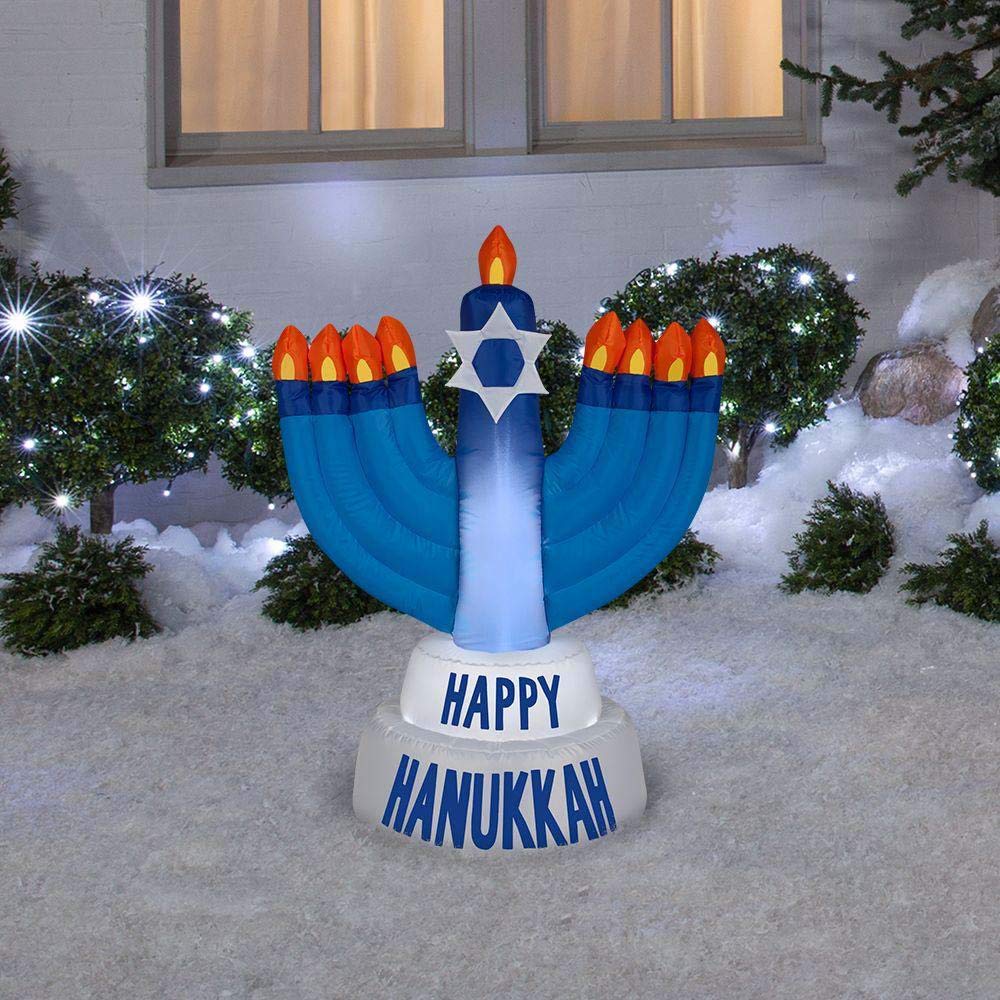 Gemmy Industries Hanukkah Menorah Christmas Inflatable Plastic Outdoor