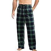 U2SKIIN Mens Fleece Pajama Pants Soft Warm Plaid Lounge Pj Bottoms with Pockets and Button Fly
