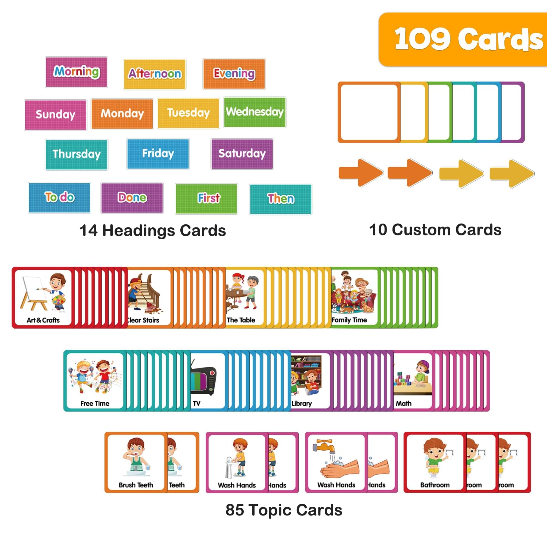 Daily Routine Chart For Kids Godery Large Chore Reward Chart... Visual ...