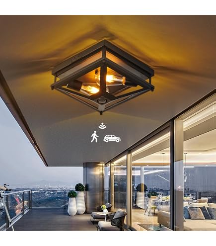 thumbnail image 2 of 11-Inch One-Light Flush Mount Ceiling Fixture, Matte Black Finish 2 of 11