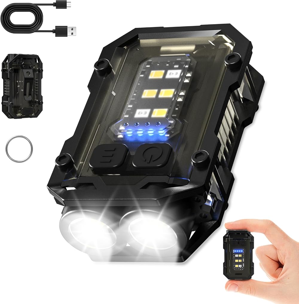 ETENTOUS LED Flashlight Torch 1100 Lumens USB-C Rechargeable Pocket Keychain