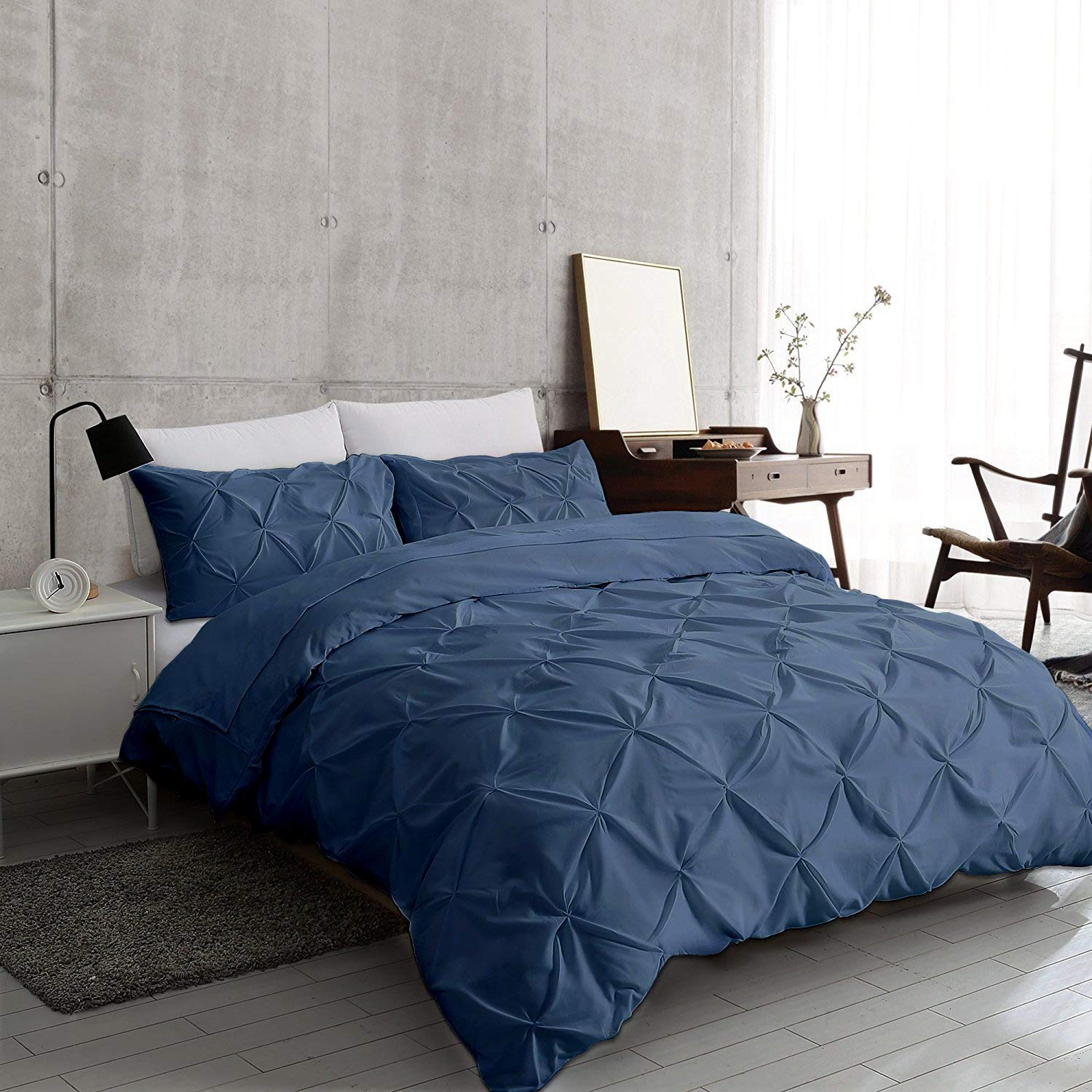 Pinch Pleated 1-Piece Duvet Cover Egyptian