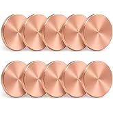 Lot of 10 Copper Round Disc Blanks, 1-1/4" Dia. x 1/8" Thick Copper Plate | Copper Disk Metal Round Plate, T2 Pure Copper Sheets Solid Blank for DIY Crafts Engraving Jewelry Bird Bath Copper Circles