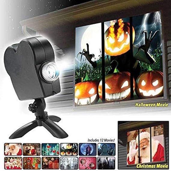EONLYX Christmas Halloween Window Projector Light, Movie
