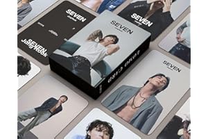 Géneric 55pcs Jungkook Photo Cards Set Jungkook 2023 Solo New Album Seven Photo Cards Kpop Jungkook LOMO Cards Bangtan%Boys Photocard Gift for Army
