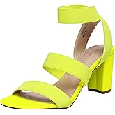 DREAM PAIRS Women's Open Toe High Chunky Elastic Strap Dress Heel Sandals