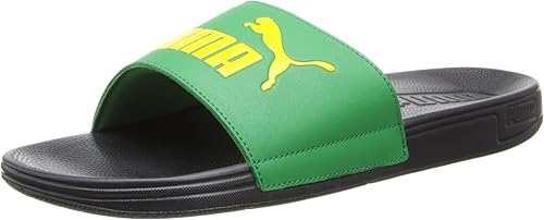 puma slides mens yellow