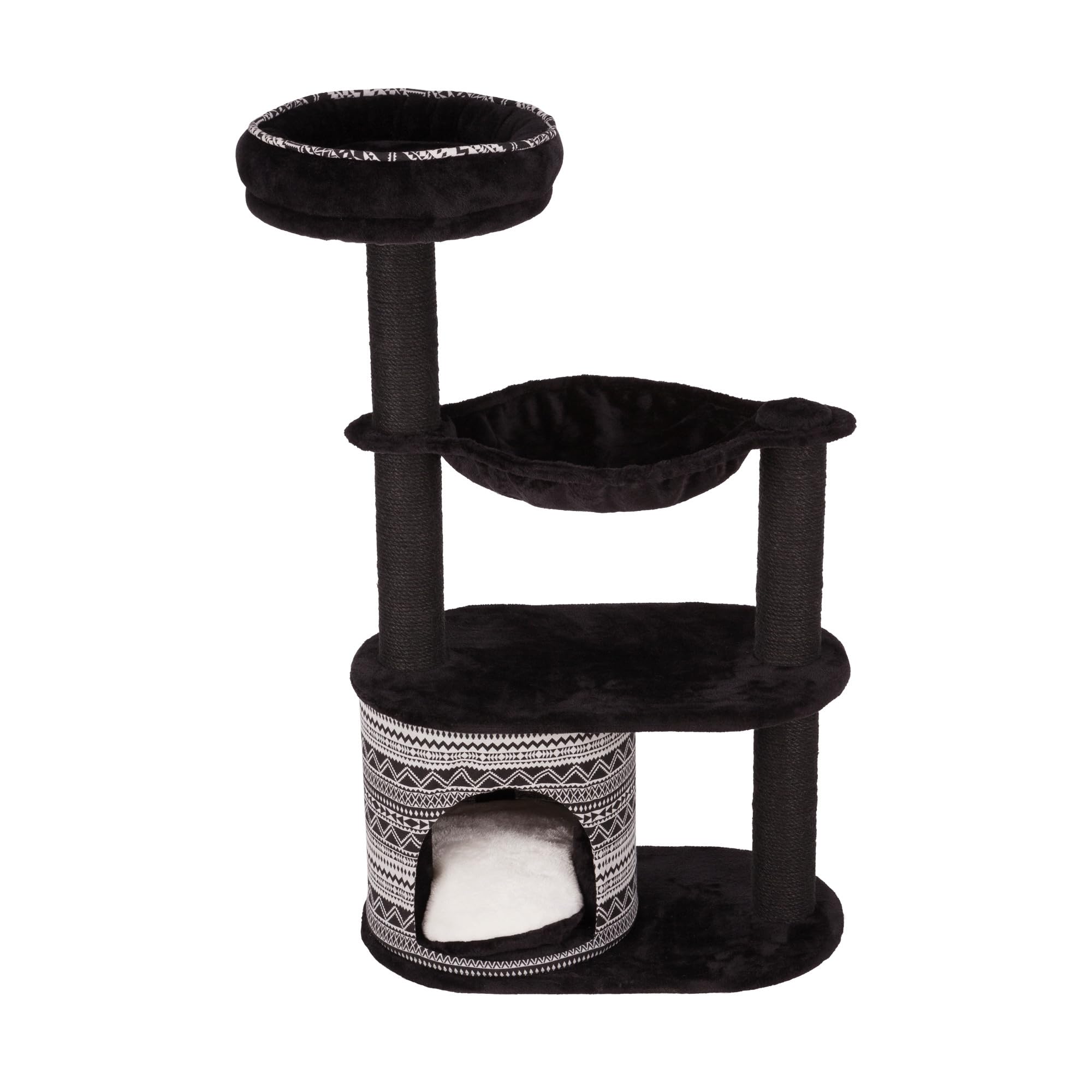 TRIXIE Giada Cat Tower Scratching Post, Condo with Removable Cushion, Hammock, Top Platform Bed 28.66 LBS