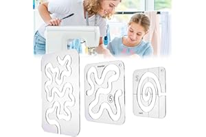 Henmanye Using Quilting Templates Rulers: Quilting Templates for Machine Quilting - Free Motion Quilting Template, Quilting Rulers 3PC