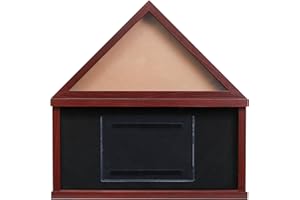 Military Shadow Box Frame - Flybold Flag Case for Burial Flag - Mahogany Veteran Display Case for 3x5 ft Folded Flags with Certificate Holder - Premium Tribute Frame with Glass Front