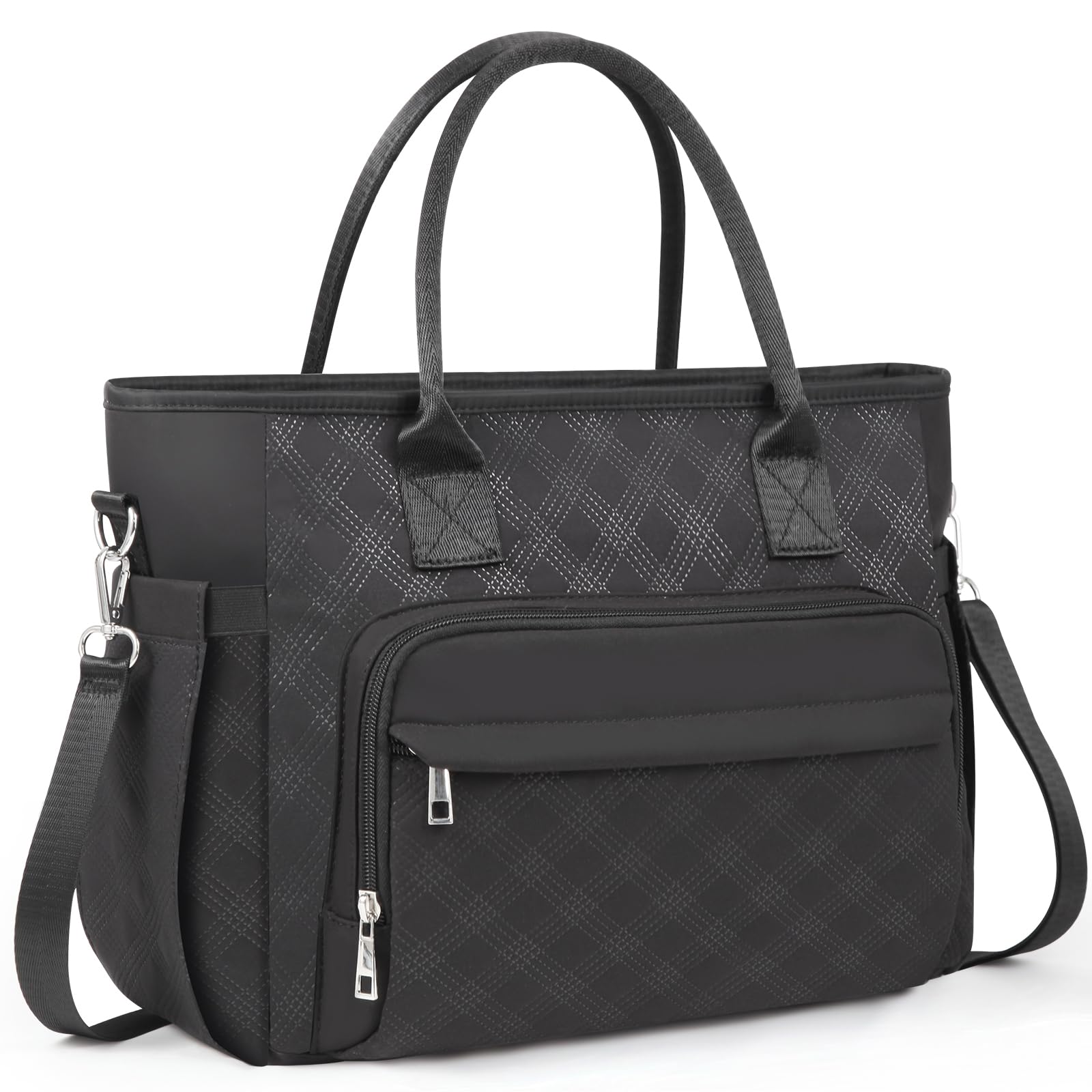 HSHRISH Lunch Bags for Women,12L Insulated Lunch Bag for Women Adults with Adjustable Shoulder Strap and Bottle Holder, Womens Lunch Bag for Work,Picnic,Camping,Beach. Black