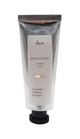 SKØN Tinted Cannabis Moisturizer - Getönte Feuchtigkeitscreme mit Hanföl ? Vegan ? Naturkosmetik ? Bio Pflanzenwirkstoffe ? C