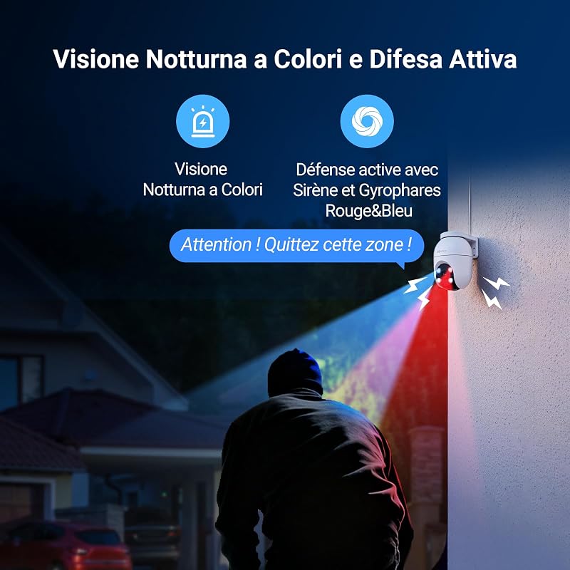 2K Caméra de Surveillance Extérieur Wi-FI à 360° C8c 3MP