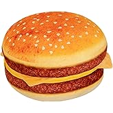 funnykitten Hamburger Plush Pillow, 3D Simulation Cheeseburger Pillow Burger Plush Hugging Pillow Cushion Funny Food Plush Pi