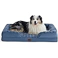 Bedsure Orthopedic Dog Bed for Extra Large Dogs - Calming XL Dog Sofa Beds with Luxurious Plush Washable, Pet Couch Bed with Removable Washable Cover, Waterproof Lining and Nonskid Bottom, Blue