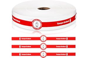 Skyygemm Tamper Evident Tape Safe Secure Tamper Evident Stickers for Drink Lids 1 x 9 Food Delivery Stickers Sealed for Freshness Labels Drink Food Proof Tape(Red,500 Pcs)