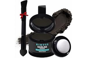 KIMUSE Hairline Powder, Root Touch Up Hair Color, Instantly Conceals Hair Loss, Bald Spot Thin Hair Powder with Dual-ended Ha