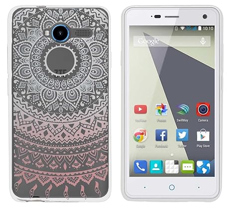 yayago Hülle für ZTE Blade L3 Silikon Schutzhülle Hülle Case Backcover Tattoo Ornament Mandala Design transparent Tasche