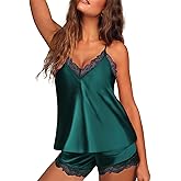 Avidlove Satin Pajamas Set Sleepwear Womens Sexy Lingerie Cami Shorts Set Nightwear S-XXL