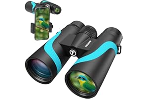 Tinllaans 15x55 HD Binoculars for Adults – High Powered Large View, BAK4 Prism, Waterproof & Lightweight for Bird Watching, Hiking, Travel, Cruise, Sports with Phone Adapter (Blue)