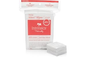 Intrinsics Petite Silken Wipes (200 Count) – 2x2" 4-Ply Low-Absorbency Silk Cotton Pads, Lint-Free Hypoallergenic Gauze, Esthetician Supplies for Makeup & Skincare Application, Nails, and Spa Use