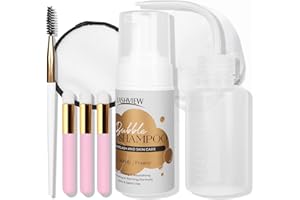 LASHVIEW Lash Shampoo,Eyelash Extensions Cleanser,100ml with Brush,Eyelid Foaming Cleanser,Gentle Formula without Irritation, Easy to Use and Rinse,For Home Use and Salon