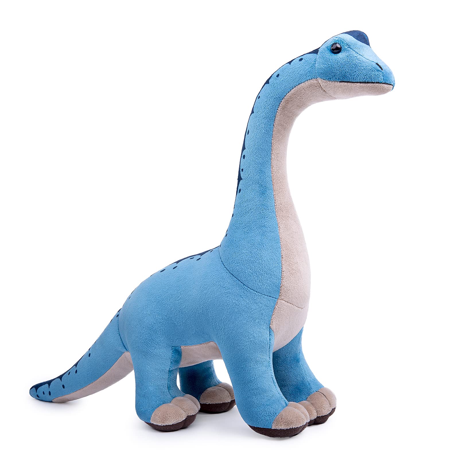 Tiny Heart Brachiosaurus Dinosaur Stuffed Animal Realistic MosasaurusPlush Toy Lovely Cute Soft Gifts Dinosaur for Kids Boys and Girls Bedtime Companion Plushie Collection Interactive Play blue 14” — image 1