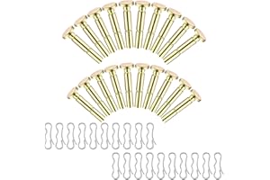 Huthbrother 20 pcs 738-04124A Shear Pins + 20 pcs 714-04040 Cotter Pins Kit, Compatible with MTD Craftsman Cub Cadet Troy Bilt SnowBlowers 738-04124 738-05273, Replacement 0.25" x 1.5" (20 Pack)