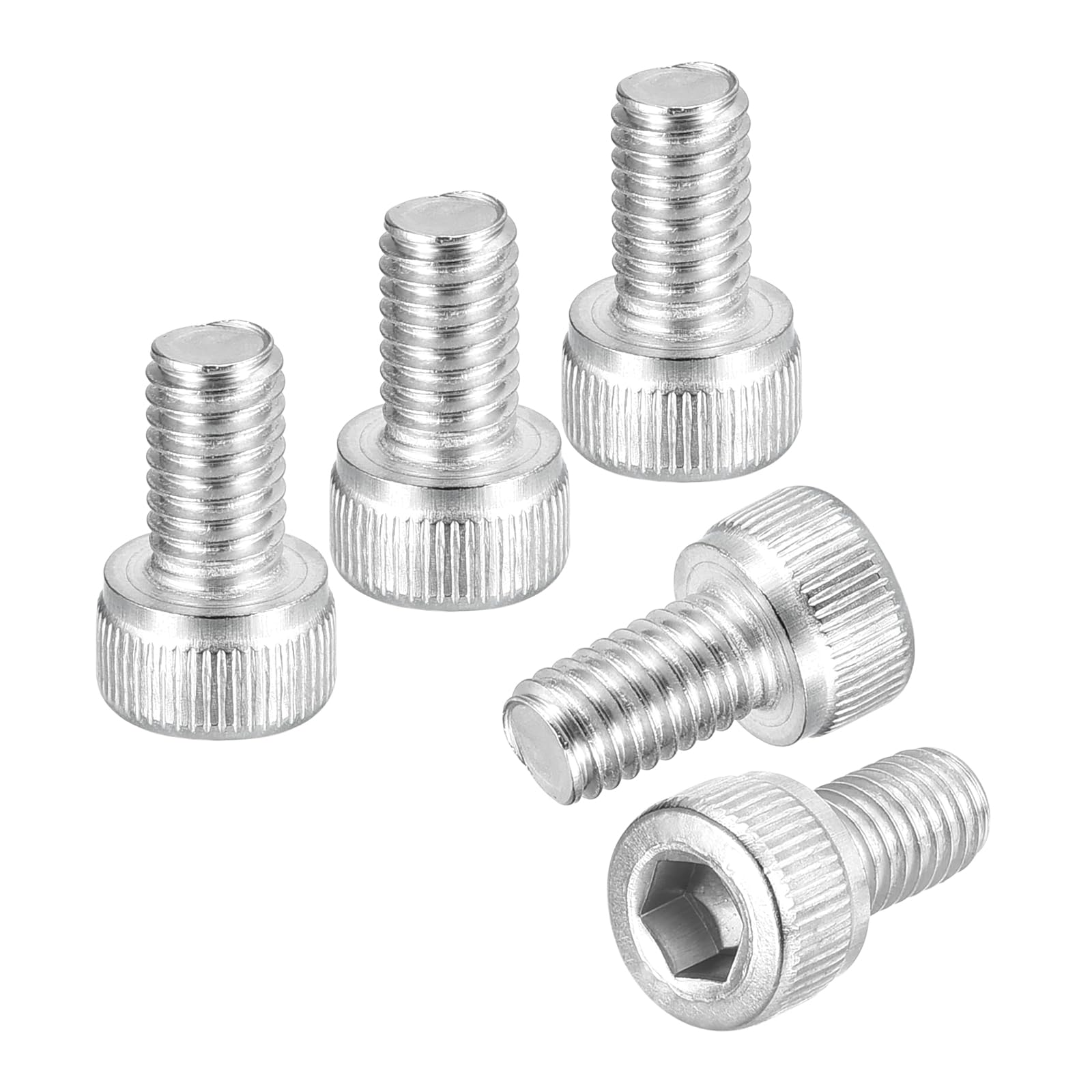 DTGN M5-0.8x8 Socket Head Cap Screws Bolts - 40Pack - Good for Road Bicycle, Mountain Bike, Auto, Motorcycle - 304 Stainless Steel Hex Head Metric Screws - Silver