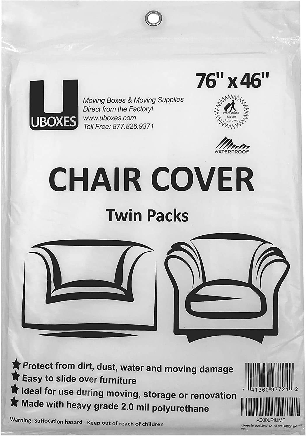 Uboxes Chair Cover - 2 Pk: Garden & Outdoor