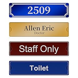 Richboom Acrylic Wall Name Plate Holder, 2x8