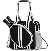 SPOENGRU Pickleball Bag, Pickleball Tote Bag with Zipper & Adjustable Shoulder Strap