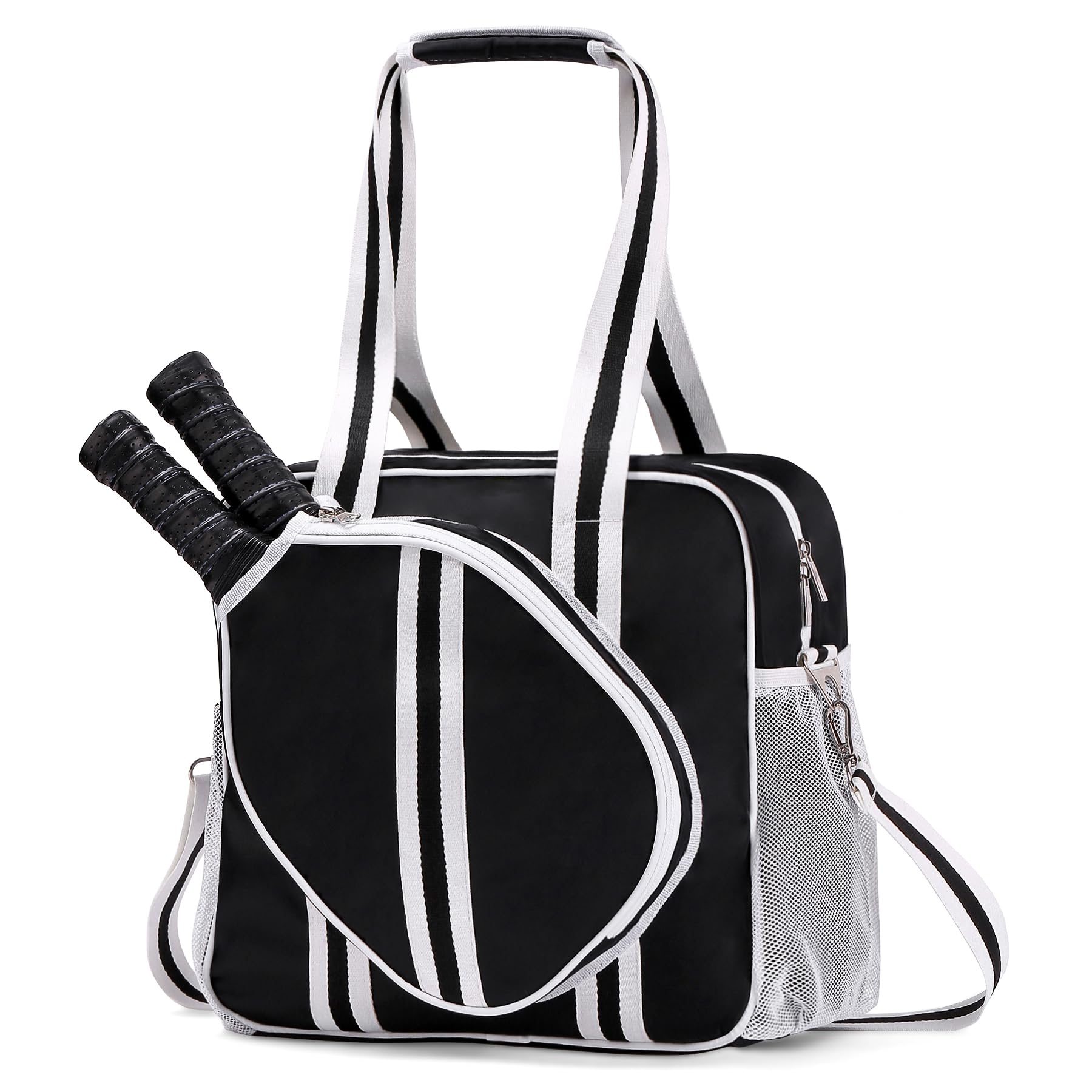 Photo 1 of SPOENGRU Pickleball Bag, Pickleball Paddle Shoulder Bag, Pickleball Tote Bag with Zipper & Adjustable Shoulder Strap for Pickleball Racquet, Pickleball Bag for Women Men