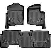 SMARTLINER Custom Fit Floor Mats 2 Row Liner Set for 2011-2014 Ford F-150