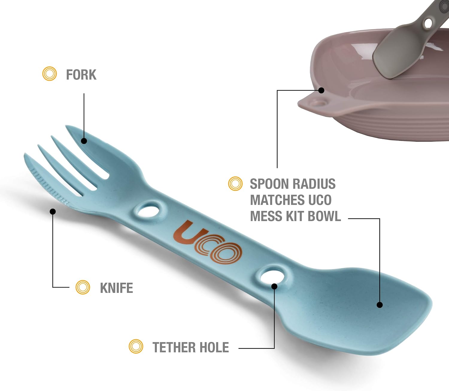 UCO Utility Spork 4 Pack with Tether Venture - Image 3