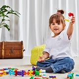 PLUS PLUS BIG Building Blocks Toy 100 Large Durable Pieces Rainbow Box view 2