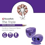 Swordfish The Triple Three Hole Pencil Sharpener Purple 8-16 mm 40228s view 6