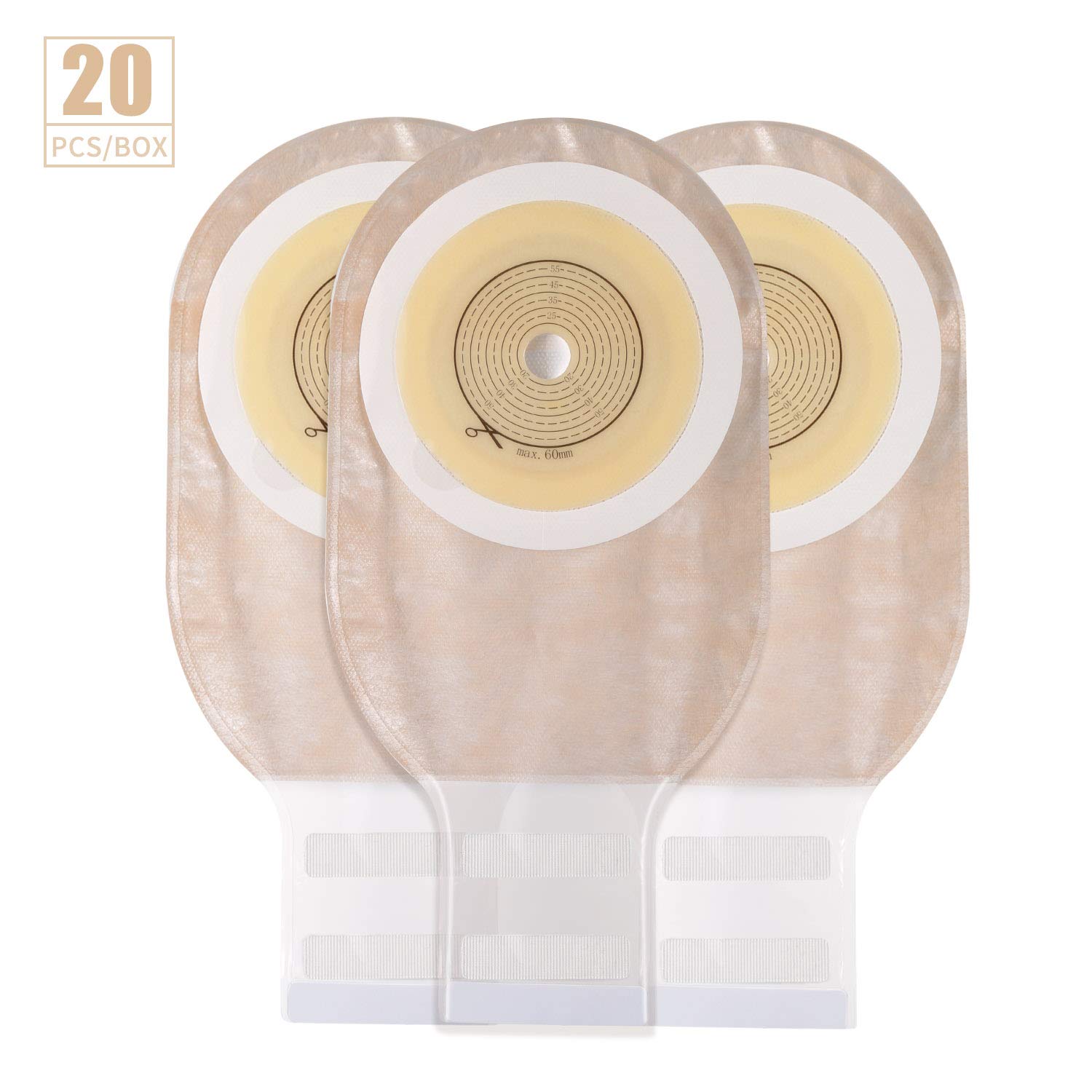 thumbnail image 2 of Konweda Colostomy Bags – One-Piece Ostomy Supplies For Ileostomy & Colostomy, Hydrocolloid, 3-Year Shelf Life 2 of 4
