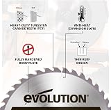 Evolution Power Tools Wood Carbide-Tipped Blade 230 mm 40 Tooth 25.4 mm bore view 3