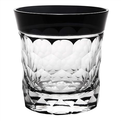 Amazon すみだ江戸切子館 川井更造作 オールドグラス 桐箱入 亀甲 黒 1754 44bk ロックグラス オンライン通販