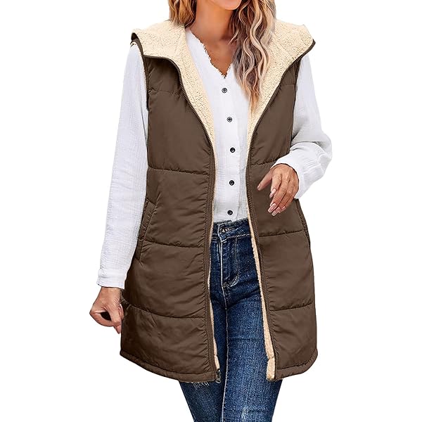 トップス Hooded Short Vest - Flight Satin(Brown) Women's Adalyn Vest - Tobacco Brown - STS Ranchwear